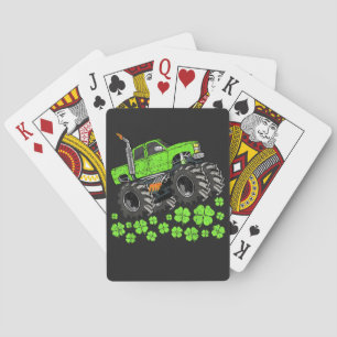 St. Patrick's Dag Peuter Gelukkig Monstertruck Pokerkaarten