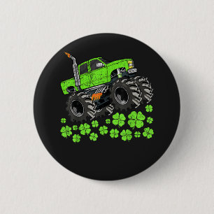 St. Patrick's Dag Peuter Gelukkig Monstertruck Ronde Button 5,7 Cm