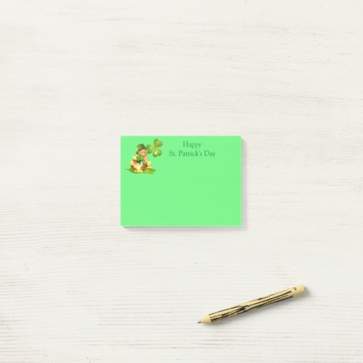 St. Patrick's Dag Post-it® Notes (Op bureau)