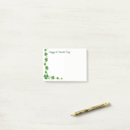 St. Patricks Dag Post-it® Notes (Op bureau)
