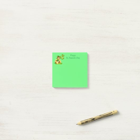 St. Patrick's Dag Post-it® Notes (Op bureau)