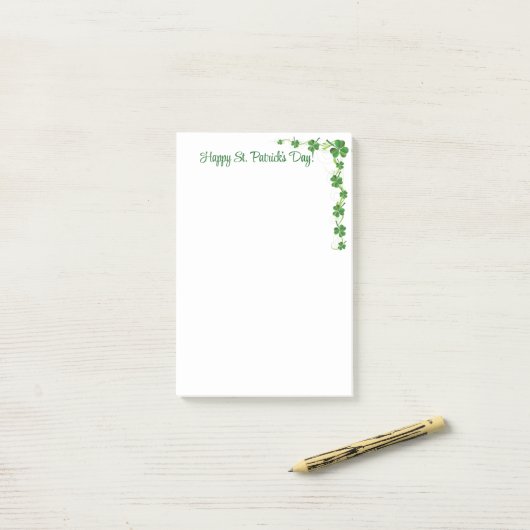 St. Patrick's Dag Post-it® Notes (Op bureau)