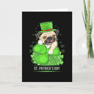 St Patricks Dag Puppy Pug Kaart