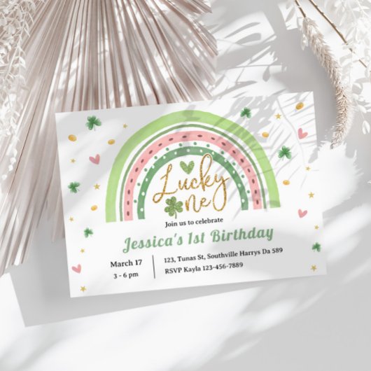 St patricks dag Regenboog Lucky One Eerste Verjaar Kaart