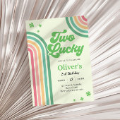 St Patricks dag regenboog twee gelukkige tweede ve Kaart