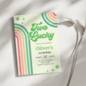 St Patricks dag regenboog twee gelukkige tweede ve Kaart