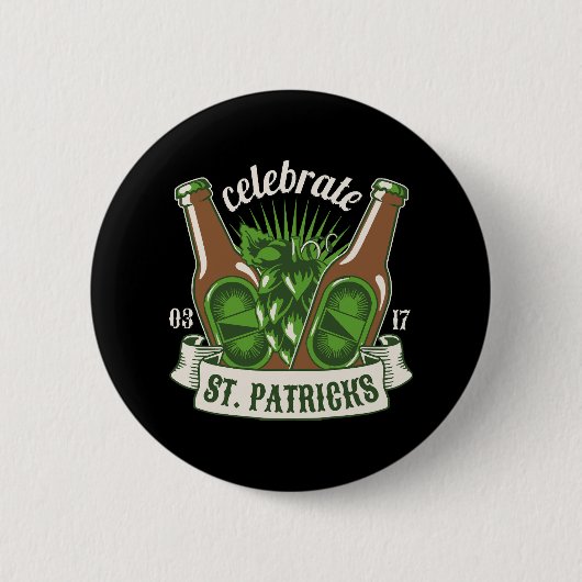 St. Patrick's Dag Ronde Button 5,7 Cm (Voorkant)