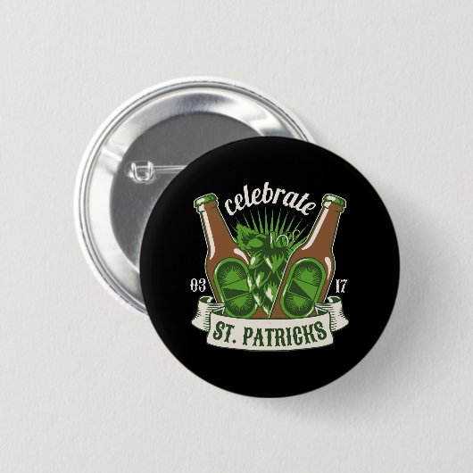 St. Patrick's Dag Ronde Button 5,7 Cm (Voorkant /achterkant)