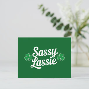 St. Patrick's Dag Sassy Lassie Grappige Ierse  Briefkaart