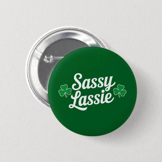 St. Patrick's Dag Sassy Lassie Grappige Ierse Ronde Button 5,7 Cm (Voorkant /achterkant)