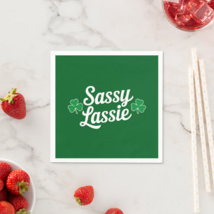 St. Patrick's Dag Sassy Lassie Grappige Ierse  Servet