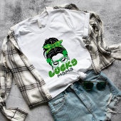 St Patricks dag Schattige mama's gezicht Retro Luc T-shirt