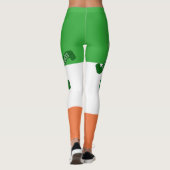 St Patricks dag schedel op Ierse vlag Leggings (Achterkant)