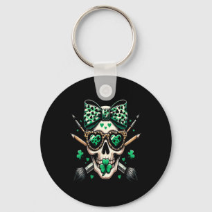 St Patricks Dag Schedel Rommelige Knot Heilige Pad Sleutelhanger