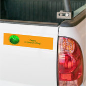 ST. PATRICK'S DAG SHAMROCK Green Gold Bumpersticker (Op Truck)