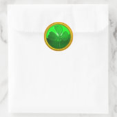ST. PATRICK'S DAG SHAMROCK Green Gold Ronde Sticker (Tas)