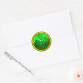 ST. PATRICK'S DAG SHAMROCK Green Gold Ronde Sticker (Envelop)