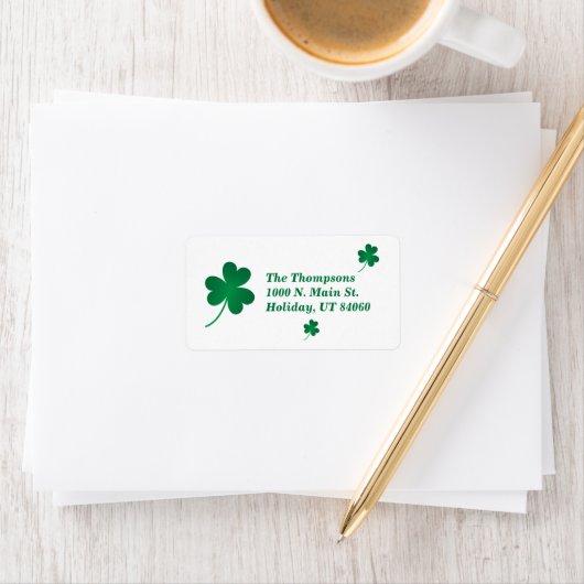 ST. PATRICK'S DAG-/Shamrock-labels Etiket (Insitu)