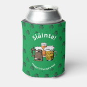 ST PATRICK'S DAG Shamrock Sláinte Beers Blikjeskoeler (Blikje Achterkant)