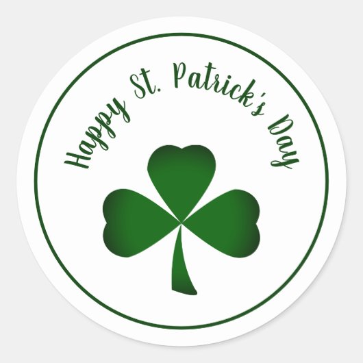 st. patrick's dag shamrock sticker (Voorkant)