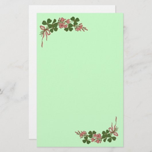 ST. PATRICK'S DAG/Shamrocks Briefpapier (Voorkant / Achterkant)