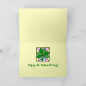 ST.PATRICK'S DAG/SHAMROCKS EN IRISH BLESSING KAART (Binnen)