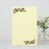 ST. PATRICK'S DAG/Shamrocks, room Briefpapier (Staand voorkant)