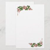 ST. PATRICK'S DAG/Shamrocks, wit Briefpapier (Voorkant / Achterkant)