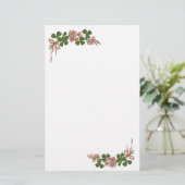 ST. PATRICK'S DAG/Shamrocks, wit Briefpapier (Staand voorkant)