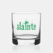 St. Patricks Dag Slainte Proost Whisky Glas (Achterkant)