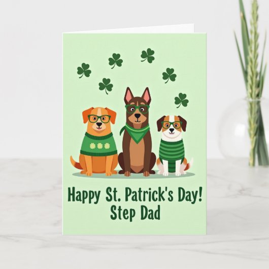 St. Patricks Dag Stap Vader Kaart (Voorkant)