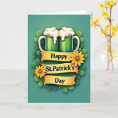 St. Patricks Dag Toast Kaart (Gele Bloem)