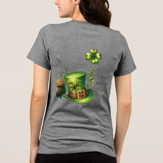 ST. PATRICK'S DAG Tri-Blend SHIRT (Achterkant)