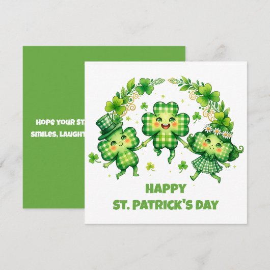 St. Patrick's Dag Vieren Feestdagenkaart (Voorkant / Achterkant)