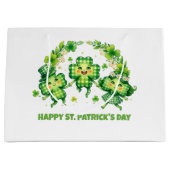 St. Patrick's Dag Vieren Groot Cadeauzakje (Voorkant)
