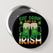 St. Patrick's Dag Viering Ronde Button 4,0 Cm (Voorkant /achterkant)