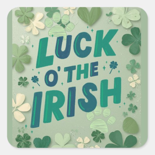 St. Patrick's dag Vierkante Sticker (Voorkant)
