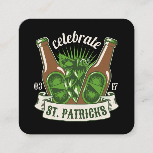 St. Patrick's dag Vierkante Visitekaartje (Voorkant)