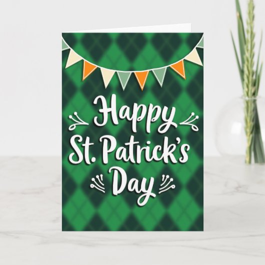 St. Patricks Dag Vrolijke Kaart (Voorkant)