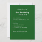 St. Patrick's Dag Zakelijk Feest Kaart (Achterkant)