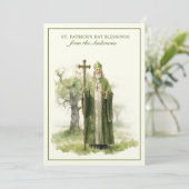 St. Patricks Dag Zegen Gebed Keltisch Kruis Bedankkaart (Staand voorkant)