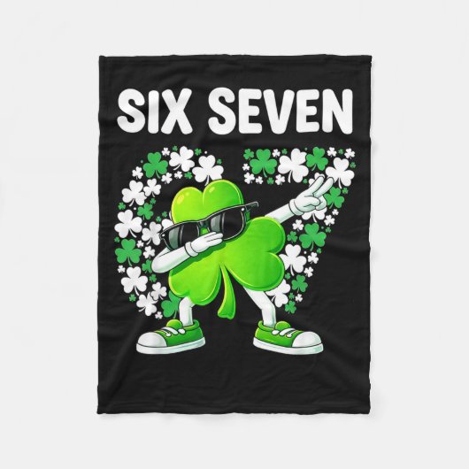 St. Patrick's dag zes zeven 6 7 meme klaver kinder Fleece Deken (Voorkant)