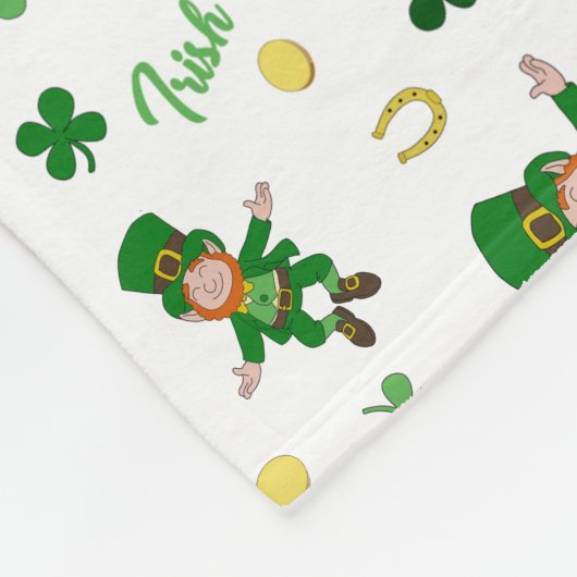 St Patricks dagpatroon Fleece Deken (Hoek)