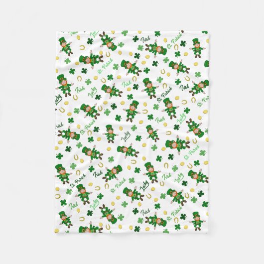 St Patricks dagpatroon Fleece Deken (Voorkant)