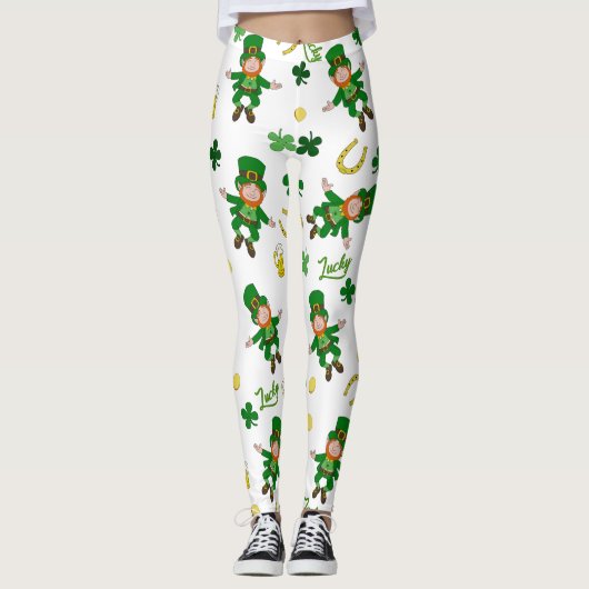 St Patricks dagpatroon Leggings (Voorkant)