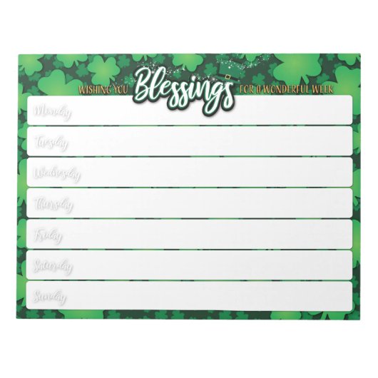St Patrick's Data Notepad Notitieblok (Voorkant)