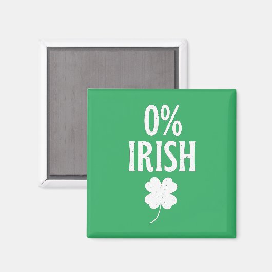 St Patrick's Day 0% Iers Magneet (Voorkant / Achterkant)