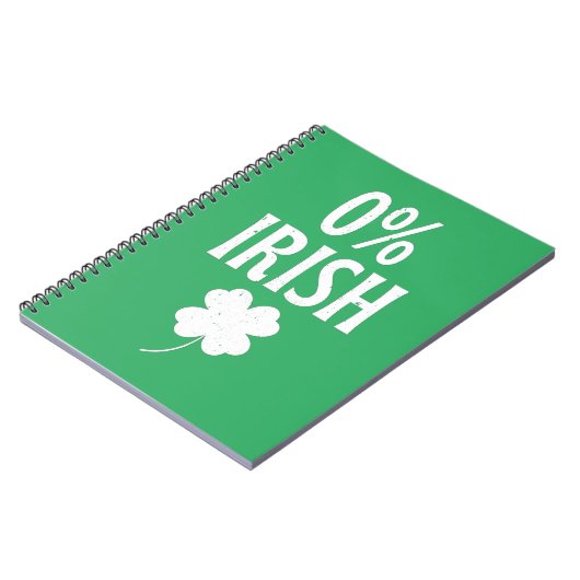 St Patrick's Day 0% Iers Notitieboek (Linkerzijde)