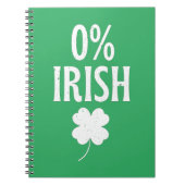 St Patrick's Day 0% Iers Notitieboek (Voorkant)