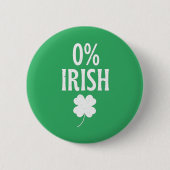 St Patrick's Day 0% Iers Ronde Button 5,7 Cm (Voorkant)